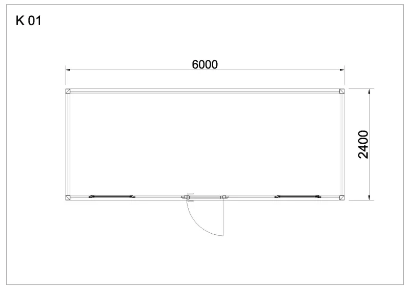 Floor plan of the K1 basic container