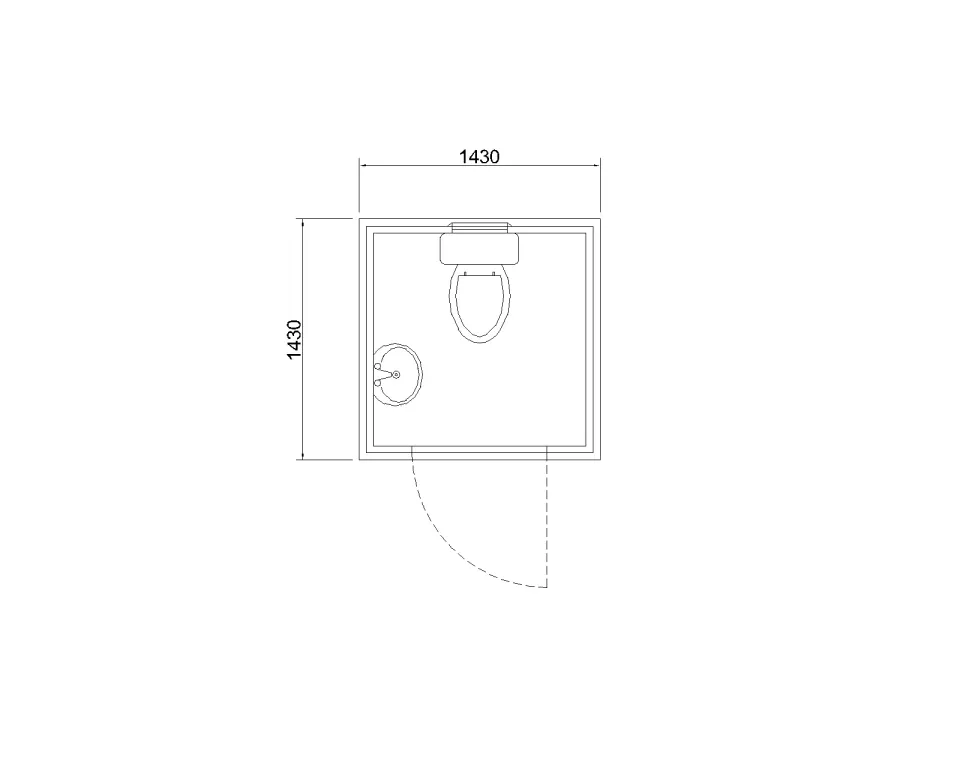Sanitary cabin WB-01 — floor plan