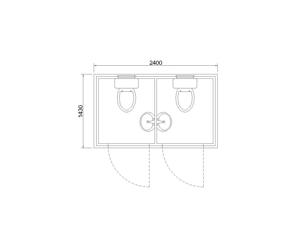 Sanitary cabin WB-03 — floor plan