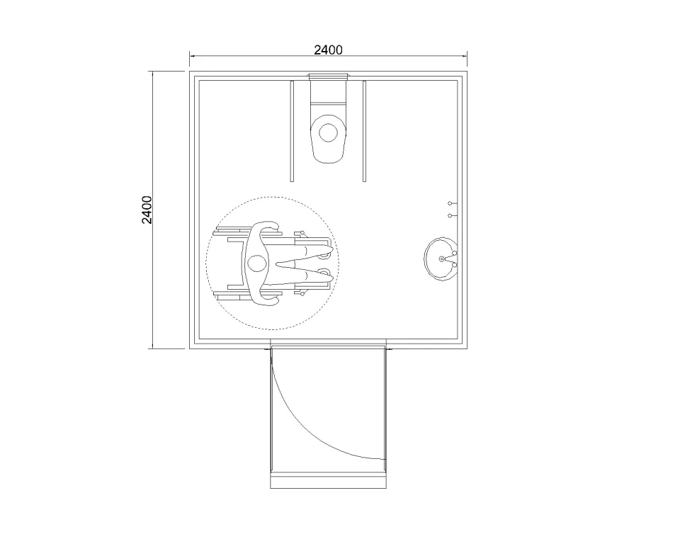 Sanitary cabin WB-05 — floor plan