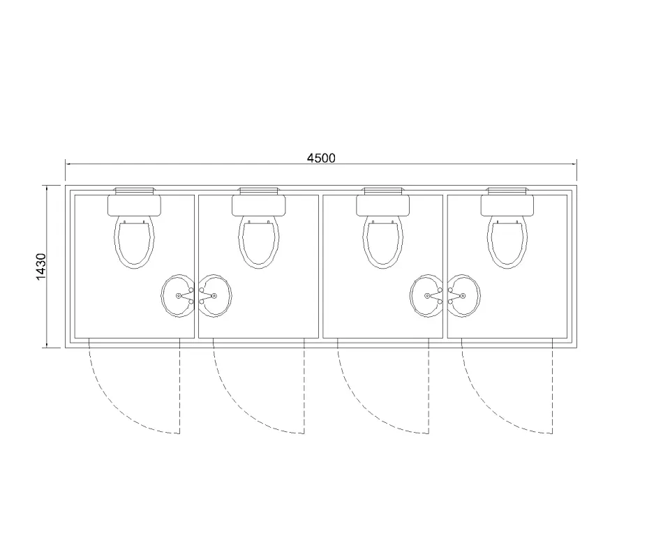 Sanitary cabin WB-10 — floor plan