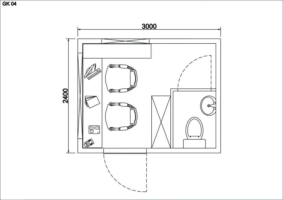 Security cabin GK-04 — floor plan