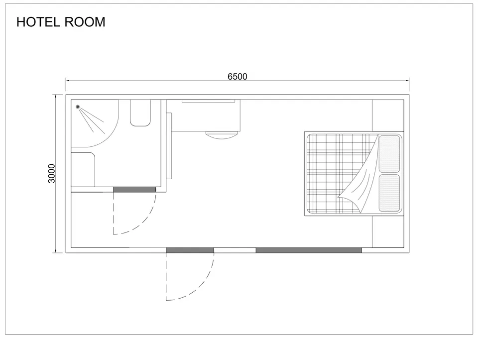 Hotel room — floor plan