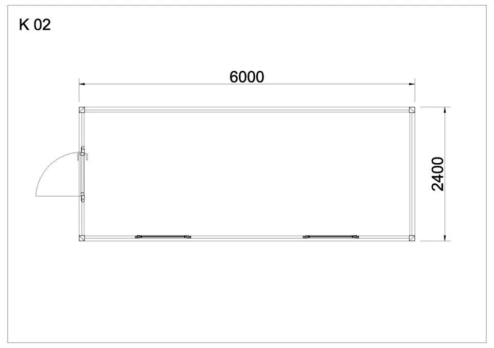 Standard container K2 — floor plan