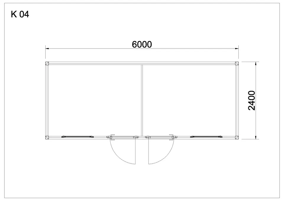 Standard container K4 — floor plan