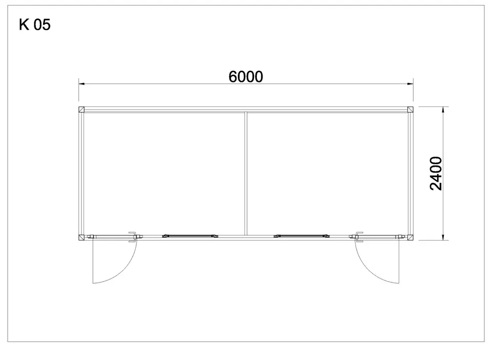 Standard container K5 — floor plan