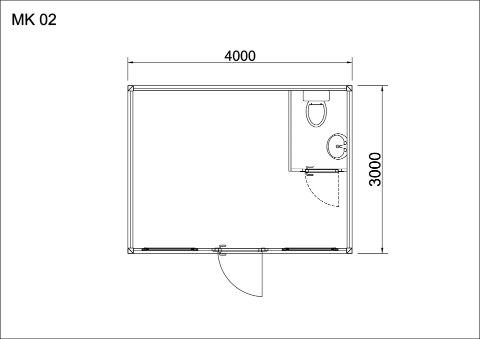 Compact container MK-02 — floor plan