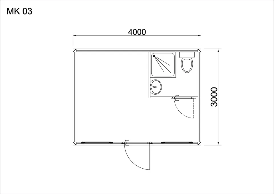 Compact container MK-03 — floor plan