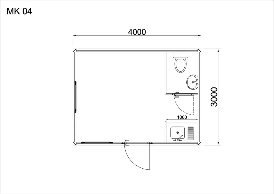 Compact container MK-04 — floor plan