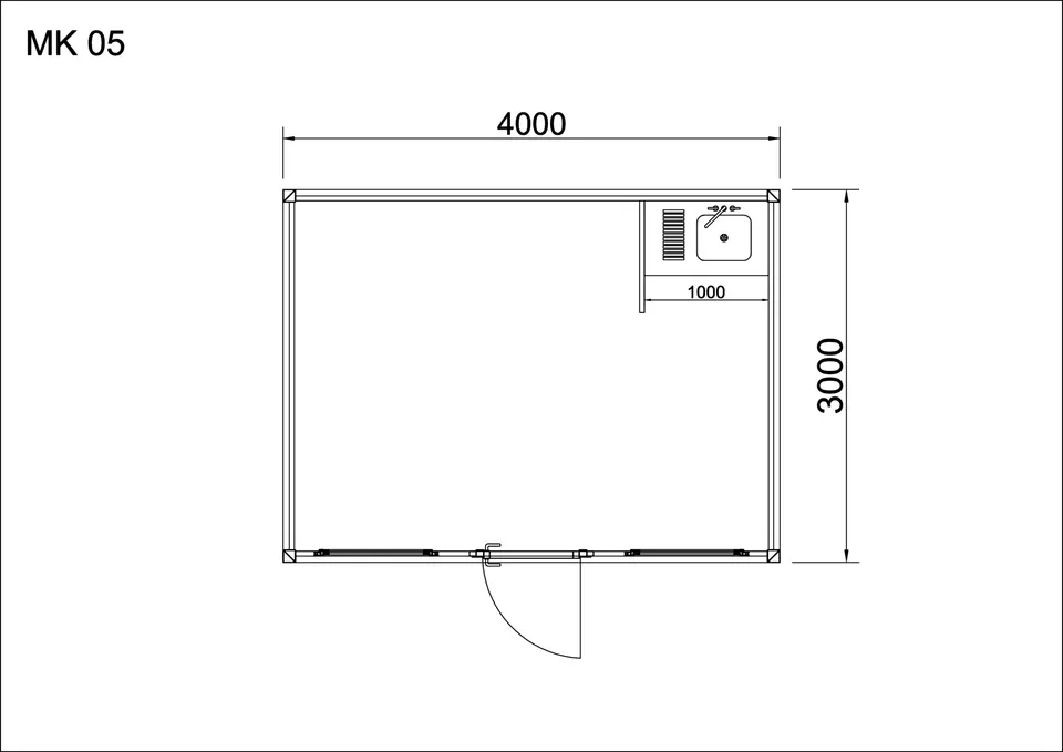 Compact container MK-05 — floor plan