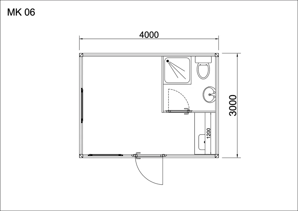 Compact container MK-06 — floor plan